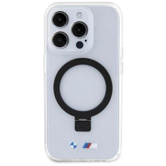 BMW Ring Stand M Collection pouzdro MagSafe pro iPhone 15 Pro Max - průhledné