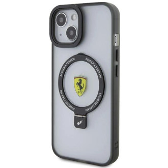 Ferrari Ring Stand 2023 Collection MagSafe Case pro iPhone 15 Plus / 14 Plus – průhledné