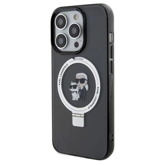 Karl Lagerfeld Ring Stand Pouzdro Karl&Choupette MagSafe pro iPhone 14 Pro Max - černé