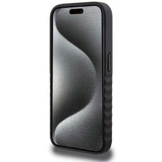 Pouzdro Mercedes Smooth Leather pro iPhone 15 Pro Max - černé