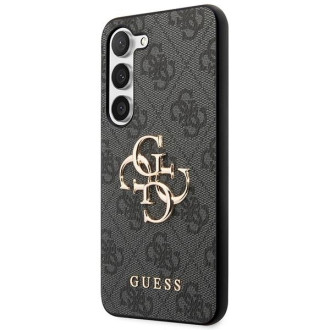 Guess GUHCS23FE4GMGGR S23 FE S711 šedé/šedé pevné pouzdro 4G Big Metal Logo