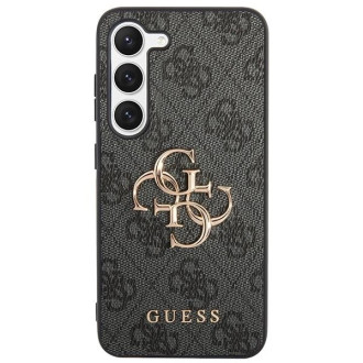 Guess GUHCS23FE4GMGGR S23 FE S711 šedé/šedé pevné pouzdro 4G Big Metal Logo