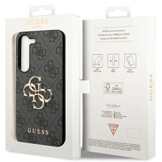 Guess GUHCS23FE4GMGGR S23 FE S711 šedé/šedé pevné pouzdro 4G Big Metal Logo