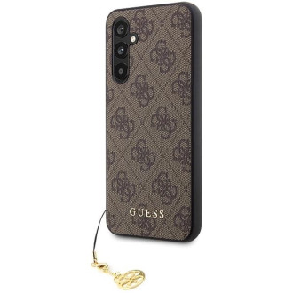 Guess GUHCS23FEGF4GBR S23 FE S711 hnědé/hnědé pevné pouzdro 4G Charms Collection