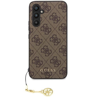 Guess GUHCS23FEGF4GBR S23 FE S711 hnědé/hnědé pevné pouzdro 4G Charms Collection