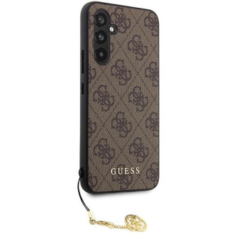 Guess GUHCS23FEGF4GBR S23 FE S711 hnědé/hnědé pevné pouzdro 4G Charms Collection