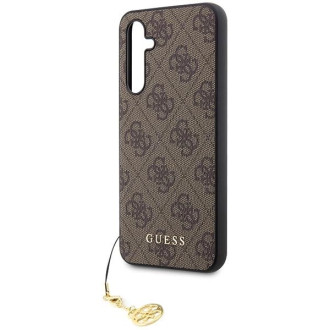 Guess GUHCS23FEGF4GBR S23 FE S711 hnědé/hnědé pevné pouzdro 4G Charms Collection