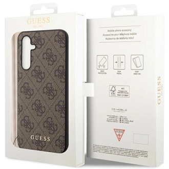 Guess GUHCS23FEGF4GBR S23 FE S711 hnědé/hnědé pevné pouzdro 4G Charms Collection
