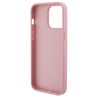 Guess GUHCP15XP4EPMP iPhone 15 Pro Max 6,7&quot; růžové/růžové pevné pouzdro Kožené 4G razítko