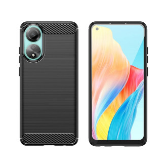 Silikonové pouzdro Carbon Case pro Oppo A78 4G - černé