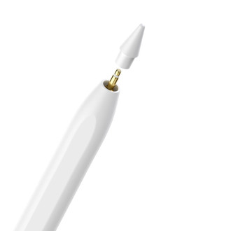 Stylus Baseus Smooth Writing 2 s aktivním hrotem pro iPad + USB-A - Lightning kabel a vyměnitelný hrot - bílý