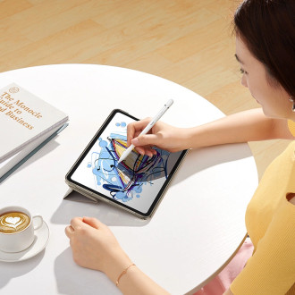 Stylus Baseus Smooth Writing 2 s aktivním hrotem pro iPad + USB-A - Lightning kabel a vyměnitelný hrot - bílý