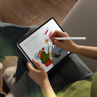 Stylus Baseus Smooth Writing 2 s aktivním hrotem pro iPad + USB-A - Lightning kabel a vyměnitelný hrot - bílý