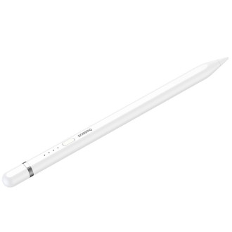 Stylus Baseus Smooth Writing 2 s aktivním hrotem pro iPad + USB-A - Lightning kabel a vyměnitelný hrot - bílý