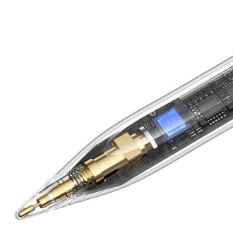 Stylus Baseus Smooth Writing 2 s aktivním hrotem pro iPad + USB-A - Lightning kabel a vyměnitelný hrot - bílý