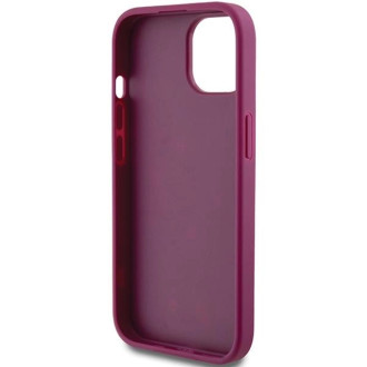 Guess Glitter Script Big 4G pouzdro pro iPhone 15 - fialové
