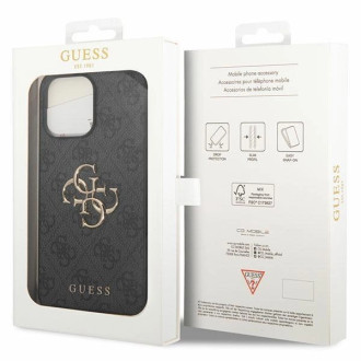 Pouzdro Guess 4G Big Metal Logo pro iPhone 15 Pro Max - šedé