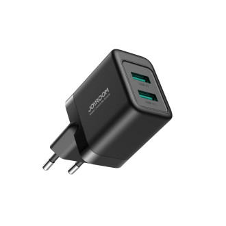Joyroom JR-TCN01 2xUSB-A 12W 2,4A síťová nabíječka - černá