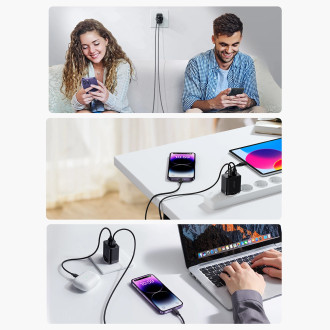 Joyroom JR-TCN01 2xUSB-A 12W 2,4A síťová nabíječka - černá