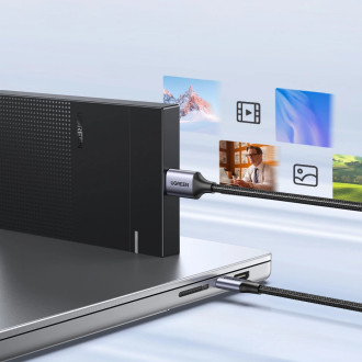 USB C / micro USB-B 3.0 kabel Ugreen US565 5Gb/s 3A 0,5m - šedý