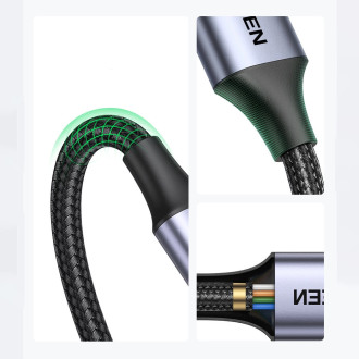 USB C / micro USB-B 3.0 kabel Ugreen US565 5Gb/s 3A 0,5m - šedý