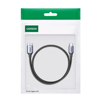 USB C / micro USB-B 3.0 kabel Ugreen US565 5Gb/s 3A 0,5m - šedý
