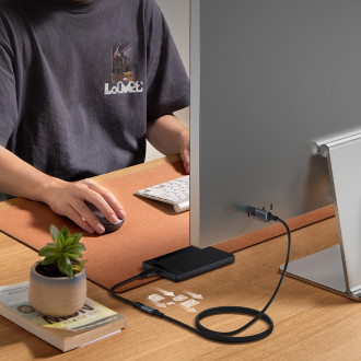 Baseus High Definition Series USB-C (samec) / USB-C (samice) 10Gb/s kabel 1m - černý
