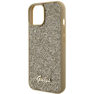 Pouzdro Guess Disco Metal Script pro iPhone 15 - zlaté