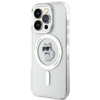 Karl Lagerfeld IML Choupette MagSafe pouzdro pro iPhone 15 Pro - průhledné