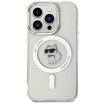 Karl Lagerfeld IML Choupette MagSafe pouzdro pro iPhone 15 Pro - průhledné