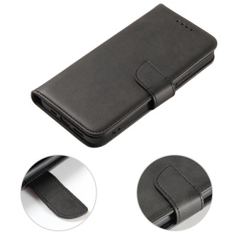 Magnet Case pro Samsung S24 s klopou a peněženkou - černá