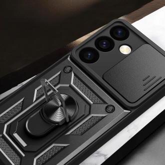 Pancéřové pouzdro Hybrid Armor Camshield pro Samsung Galaxy S24 s krytem fotoaparátu - černé