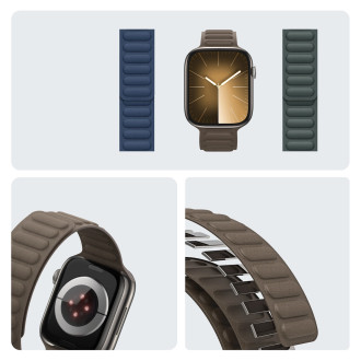 Dux Ducis Strap BL magnetický řemínek pro Apple Watch 42 / 44 / 45 / 49 mm – tmavě šedá