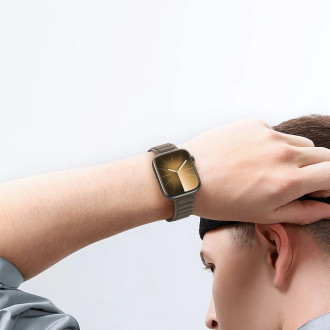 Dux Ducis Strap BL magnetický řemínek pro Apple Watch 42 / 44 / 45 / 49 mm – tmavě šedá