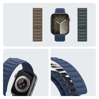 Dux Ducis Strap BL magnetický řemínek pro Apple Watch 42 / 44 / 45 / 49 mm – modrý