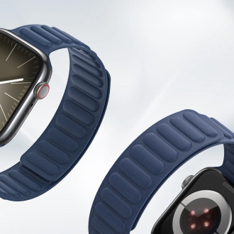 Dux Ducis Strap BL magnetický řemínek pro Apple Watch 42 / 44 / 45 / 49 mm – modrý