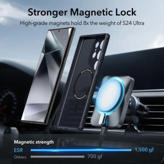 Pouzdro ESR Classic Hybrid Halolock pro Samsung Galaxy S24 Ultra - průhledné a černé
