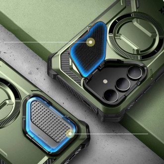 Pouzdro IBLSN Armorbox Mag Supcase s MagSafe pro Samsung Galaxy S24 - zelené