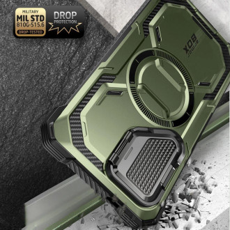 Pouzdro IBLSN Armorbox Mag Supcase s MagSafe pro Samsung Galaxy S24 Ultra - zelené