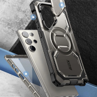 Pouzdro IBLSN Armorbox Mag Supcase s MagSafe pro Samsung Galaxy S24 Ultra – šedé