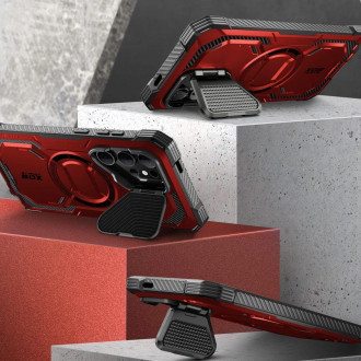 Pouzdro IBLSN Armorbox Mag Supcase s MagSafe pro Samsung Galaxy S24 Ultra - červené