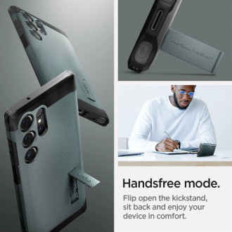 Pouzdro Spigen Tough Armor pro Samsung Galaxy S24 Ultra - tmavě zelené