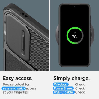 Pouzdro Spigen Optik Armor pro Samsung Galaxy S24 - černé