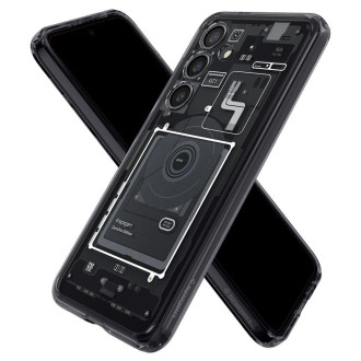 Pouzdro Spigen Ultra Hybrid pro Samsung Galaxy S24 – tmavě šedé (vzor Zero One)