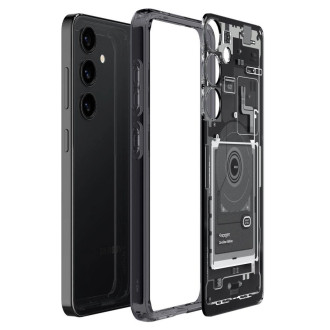 Pouzdro Spigen Ultra Hybrid pro Samsung Galaxy S24 – tmavě šedé (vzor Zero One)