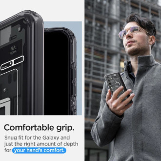 Pouzdro Spigen Ultra Hybrid pro Samsung Galaxy S24 – tmavě šedé (vzor Zero One)