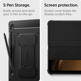 Pouzdro Spigen Rugged Armor Pro pro Samsung Galaxy Tab S9 FE 10,9&#39;&#39; X510 / X516B - černé