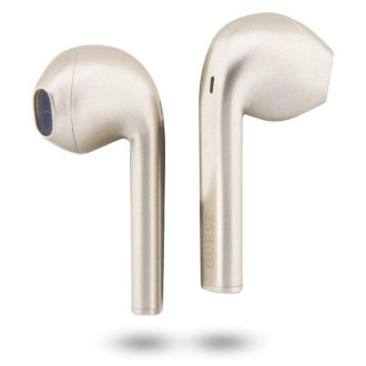 Bluetooth sluchátka Guess GUTWST26PSD TWS + dokovací stanice - zlaté Classic EST Logo