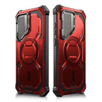 Pouzdro IBLSN Armorbox Mag Supcase s MagSafe pro Samsung Galaxy S24 - červené