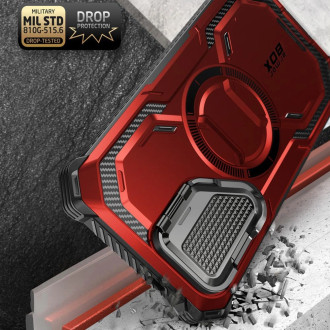 Pouzdro IBLSN Armorbox Mag Supcase s MagSafe pro Samsung Galaxy S24 - červené